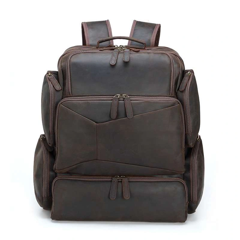 Vintage Travel Backpack: Men's Outdoor Laptop Bag- Large Capacity